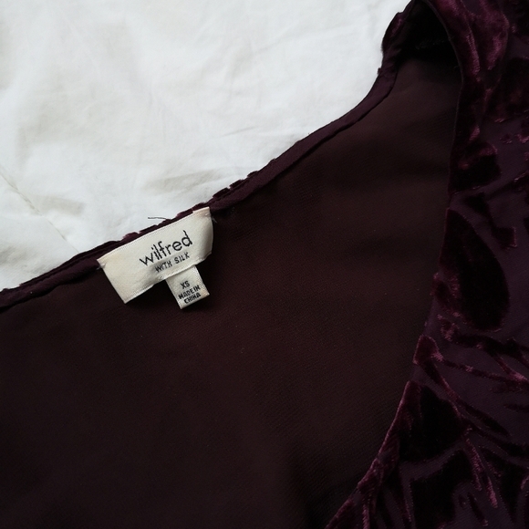 Wilfred Velvet Velour Shift Dress - Picture 3 of 8
